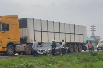 Gridlock on Accra-Tema Motorway after multi-vehicle crash