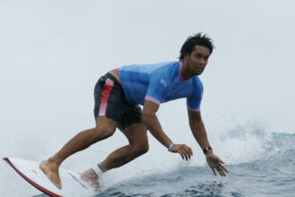 Giant barrels and steady swells for men’s third day of Paris Olympics surfing competition in Tahiti