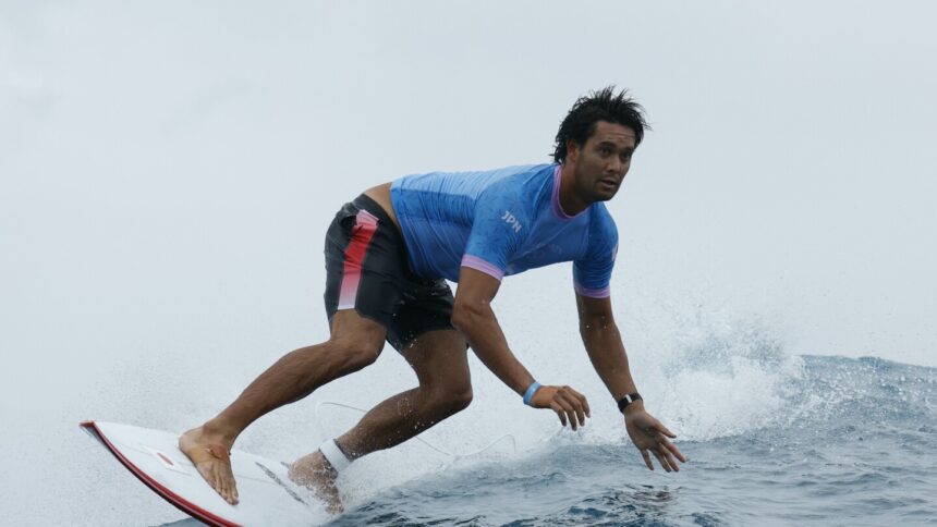 Giant barrels and steady swells for men’s third day of Paris Olympics surfing competition in Tahiti