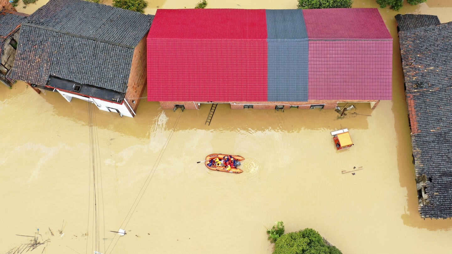 China reports 7 more deaths from torrential rains brought by tropical storm, raising toll to 22