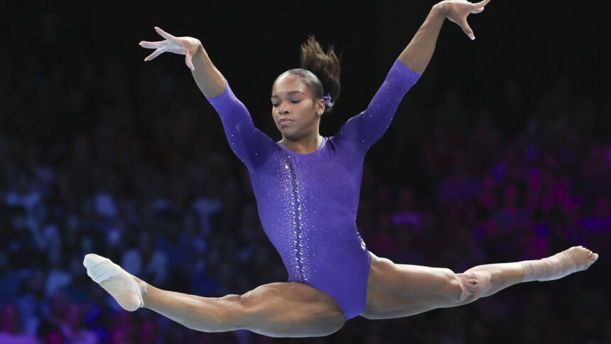 American gymnast Shilese Jones pointing toward 2028 Olympics following knee injury at US trials