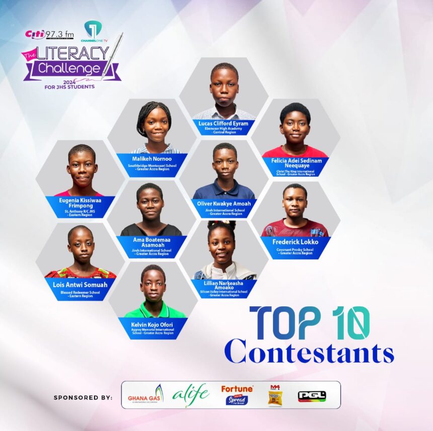 Citi FM/Channel One TV announces Top 10 candidates for ‘The Literacy Challenge’