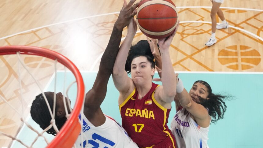 Spain holds off Puerto Rico 63-62 in Olympic women’s basketball group play