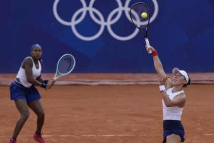 Coco Gauff is out of women’s doubles at the Paris Olympics a day after her singles loss