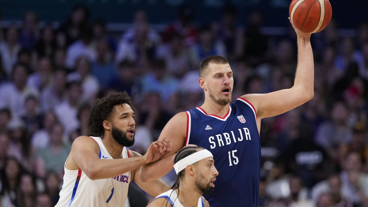 Jokic strong in Serbia’s 107-66 rout of Puerto Rico in Olympic men’s basketball