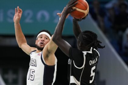 Defeated, but not broken, South Sudan basketball has chance to continue its Paris Olympics odyssey