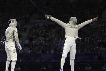 South Korea’s Oh Sanguk wins his 2nd fencing gold at Paris Olympics against a Hungarian great