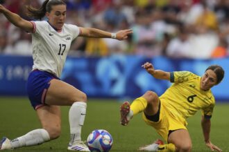 US women’s midfielder Coffey to miss Olympics quarterfinal because of yellow cards