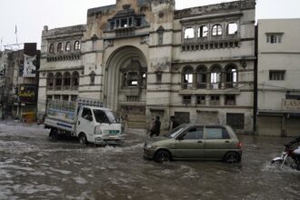 Pakistan’s cultural capital sees record rainfall, flooding streets and affecting daily life