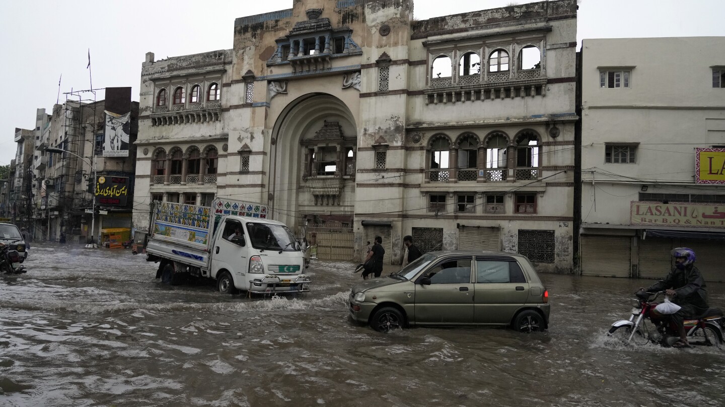 Pakistan’s cultural capital sees record rainfall, flooding streets and affecting daily life