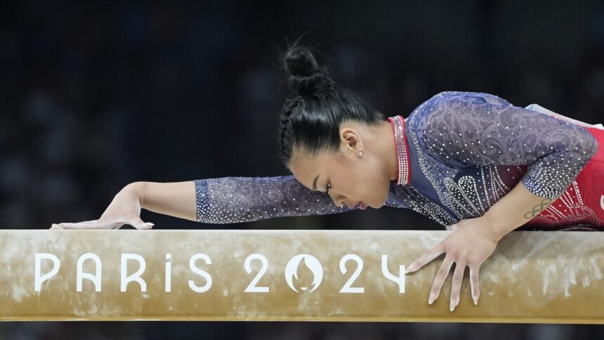 Sunisa Lee’s long road back to the Olympics ended in a familiar spot: the medal stand