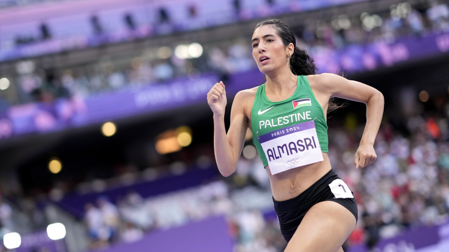 US-born Palestinian runner Layla Almasri at the Paris Games: ‘We’re diplomats as well as athletes’