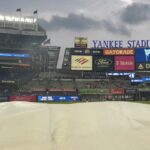 Some Yankee Stadium bleachers fans chant `U-S-A!’ during `O Canada’ before game against Blue Jays