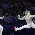 Ukraine wins its first gold medal of the Paris Olympics in women’s team saber fencing