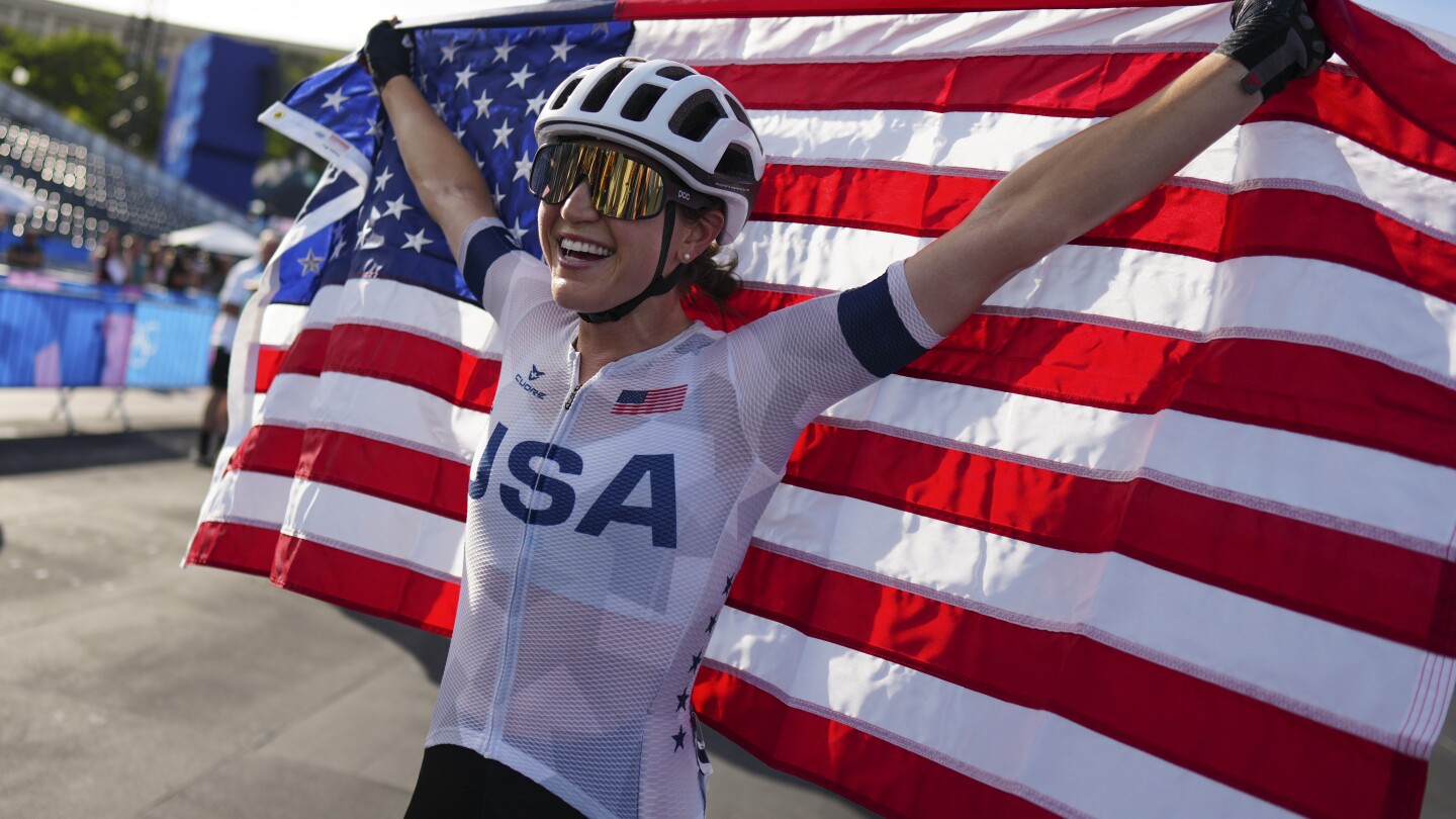 US rider Kristen Faulkner sprints clear to win women’s road race at Paris Olympics