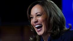 Kamala Harris gives Democratic convention speech