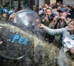 Argentina police pepper spray pension protesters