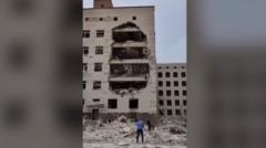 Aftermath of deadly Russian attack on Ukrainian city