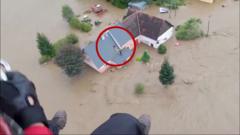 Airborne rescues as Europe hit by floods