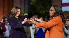 Kamala Harris and Oprah Winfrey hold star-studded Michigan rally