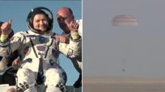 Astronauts return to Earth after longest stay on ISS