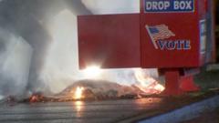 Watch: Ballot drop box set on fire in Washington state