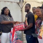 Sing A-Thon : NPP Deputy Women’s Organiser Mimi Duah supports Afua Asantewaa Aduonum with water and cash