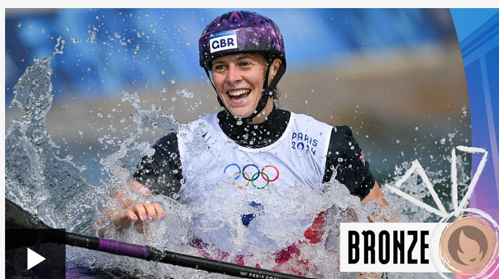 Great Britain’s Woods wins Olympic kayak single bronze