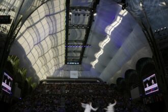 Fencing at the historic Grand Palais in Paris is one of the most popular views at the 2024 Olympics