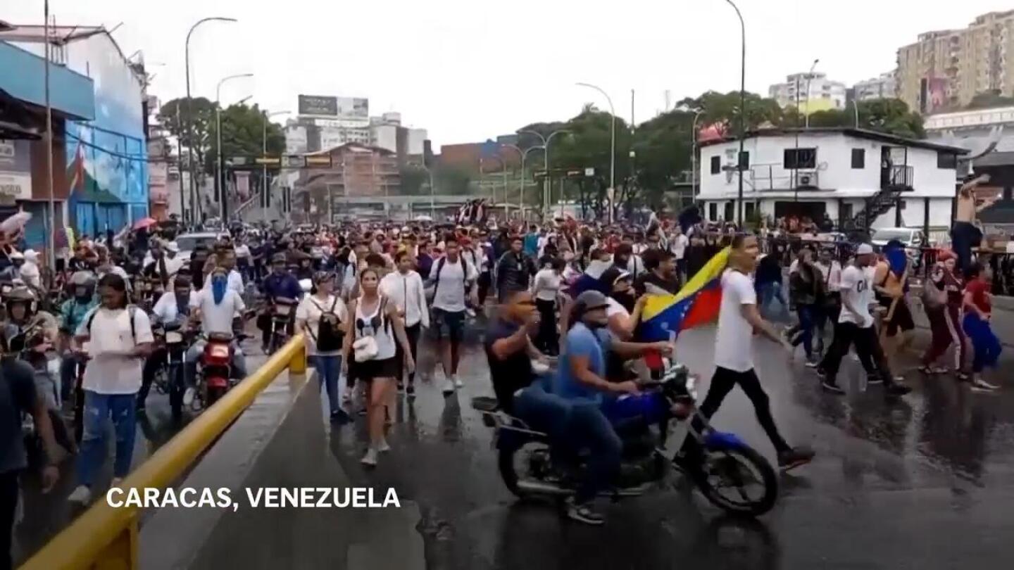 Venezuelans take to the streets to protest declaration of Maduro election victory