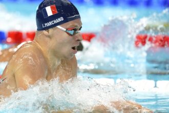 No rest for Léon Marchand: Hours after winning 2 golds, French swimming star was back in the pool