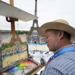 Meet the artist whose job is to paint beach volleyball at the 2024 Olympics