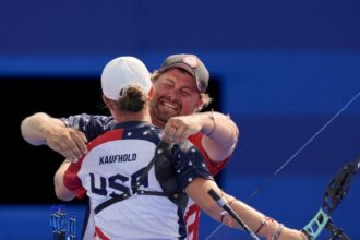 American archers Casey Kaufhold, Brady Ellison earn bronze in mixed team category