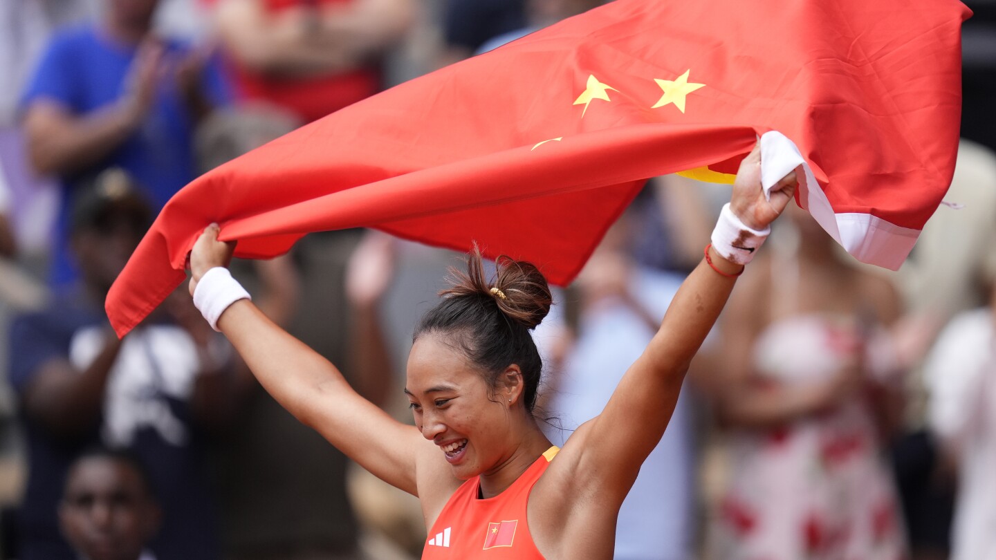 Zheng Qinwen wins China’s first Olympic tennis singles gold by beating Donna Vekic in the final