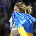 Ukraine wins its first gold medal of the Paris Olympics, in women’s team saber fencing