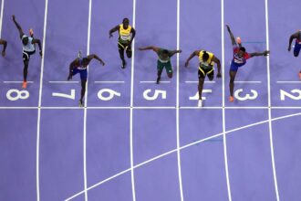 Noah Lyles wins Olympic 100 by five-thousandths of a second, among closest finishes in Games history