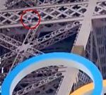 BBC – Man seen climbing Eiffel Tower above Olympic rings