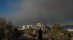 Greece wildfires: Residents evacuated as wildfires near Athens spreads