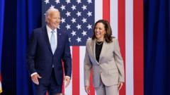 Harris and Biden make first joint appearance since ticket change