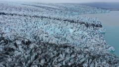 Two trapped after ice collapse in Iceland glacier