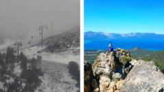 Lake Tahoe sees first August snow in 20 years