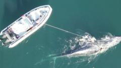 Entangled whale freed from nets after four-day rescue