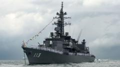 Japan sails warship through Taiwan Strait for first time