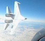 Watch: Moment Russian fighter jet swoops past US aircraft