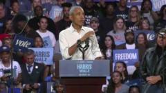 Moment Obama raps Eminem’s Lose Yourself at Detroit rally