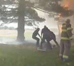 Bodycam captures moment woman rescued from burning house in Ohio